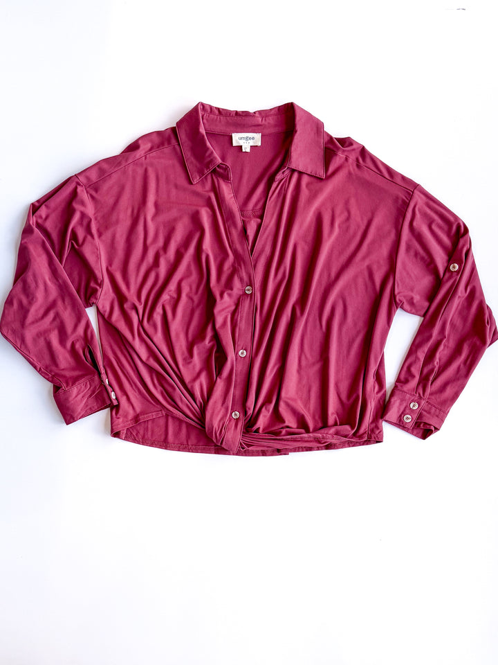 Twisted & Trendy Collared Blouse