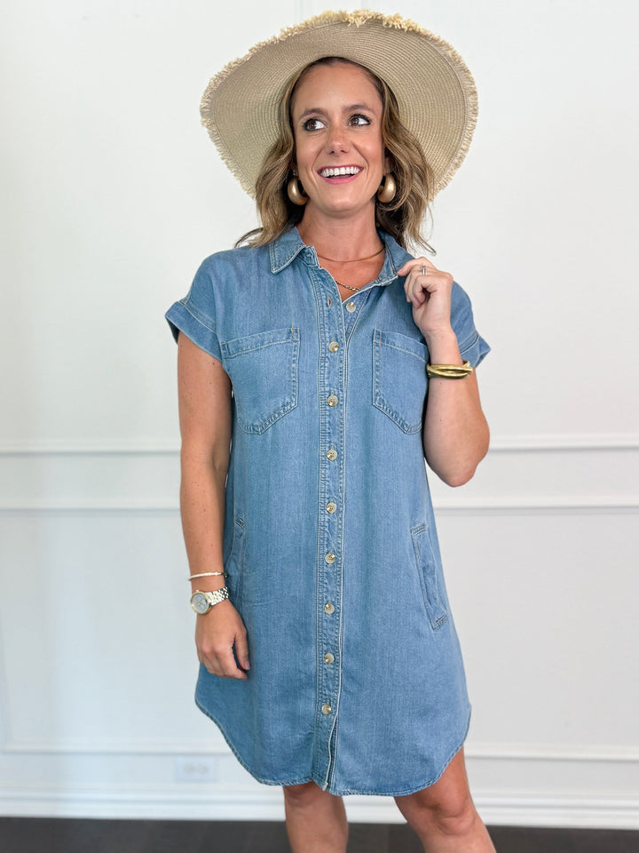 Denim Charm Mini Dress
