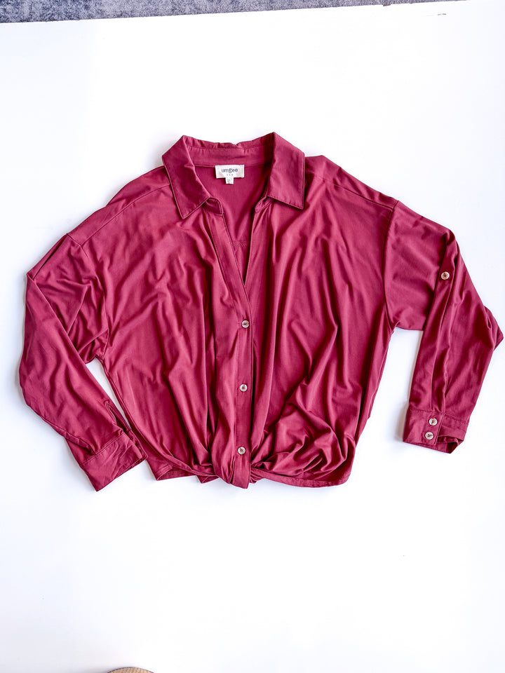 Twisted & Trendy Collared Blouse