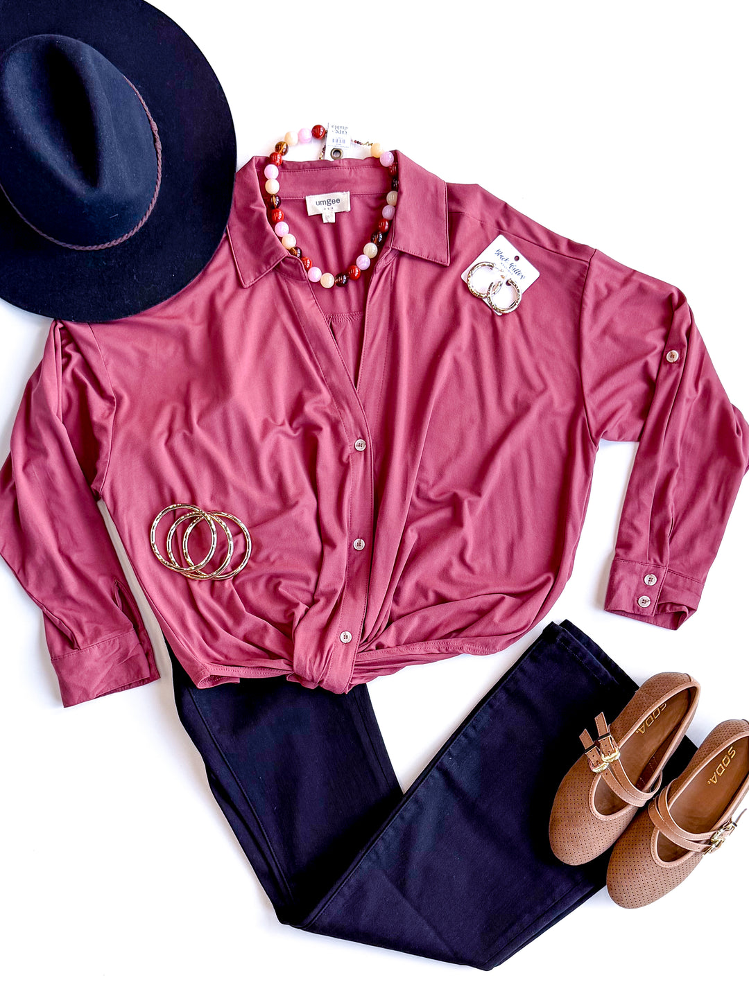 Twisted & Trendy Collared Blouse