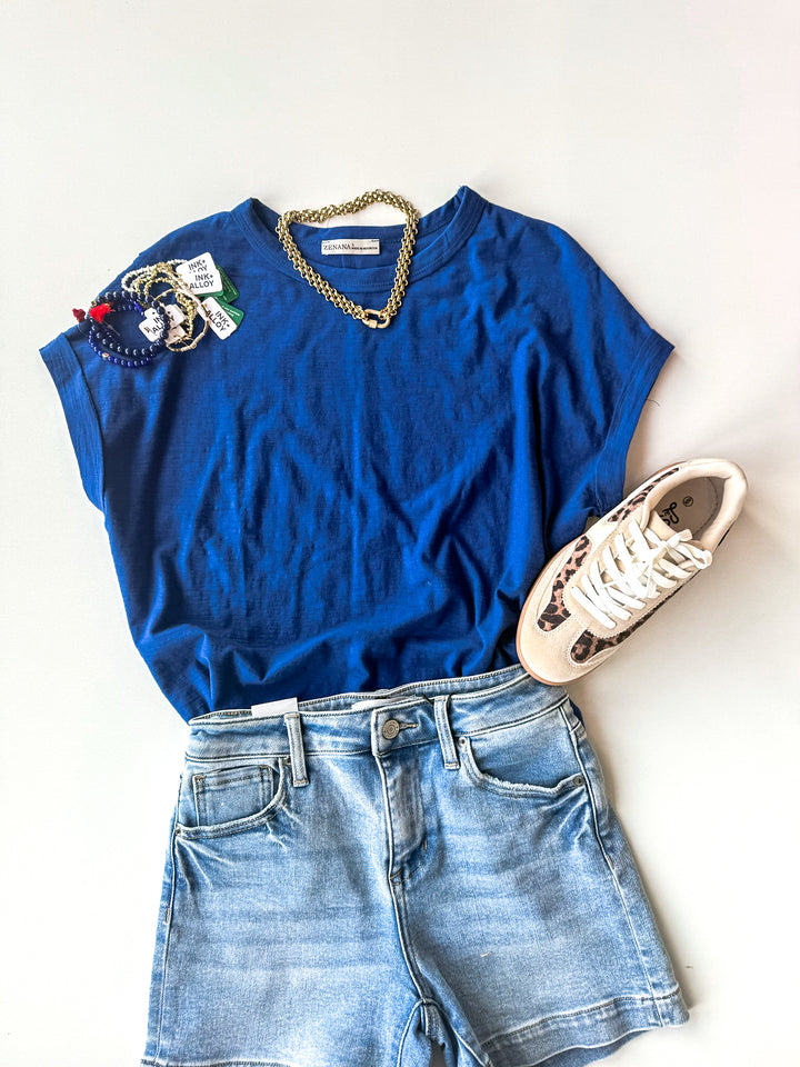 Simple Days Cotton Slub Round Neck