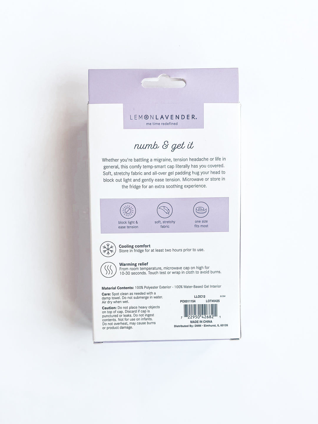 Lemon Lavender Temp-Smart Migraine Cap