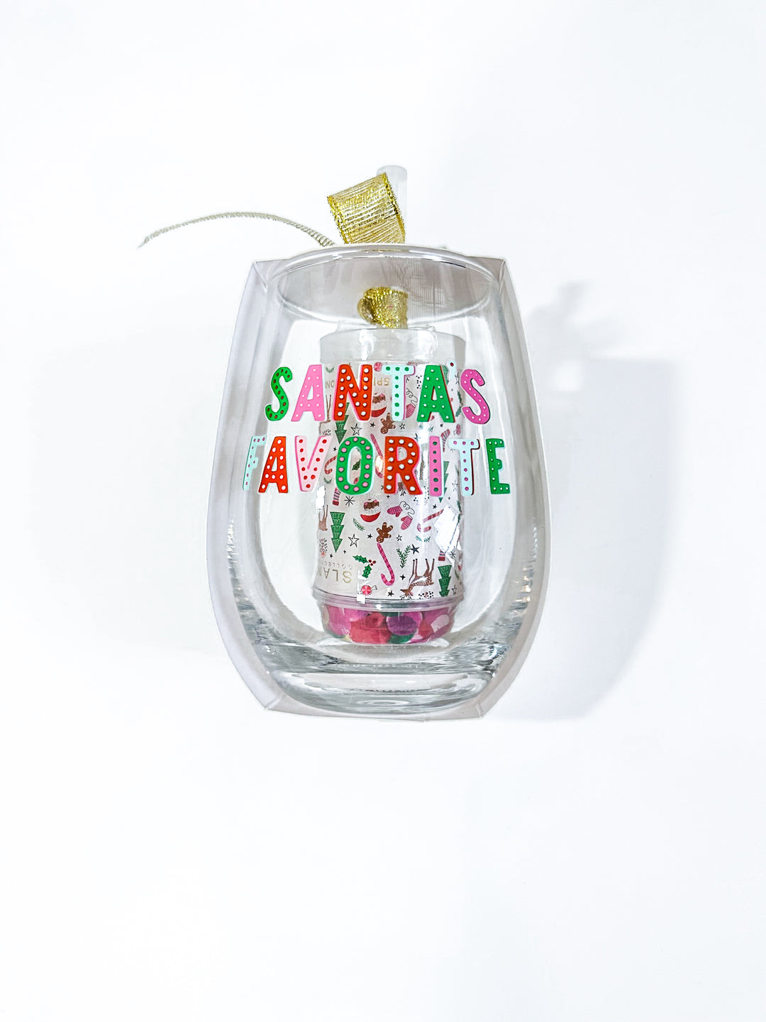 Holiday Wine Glass & Popper Set