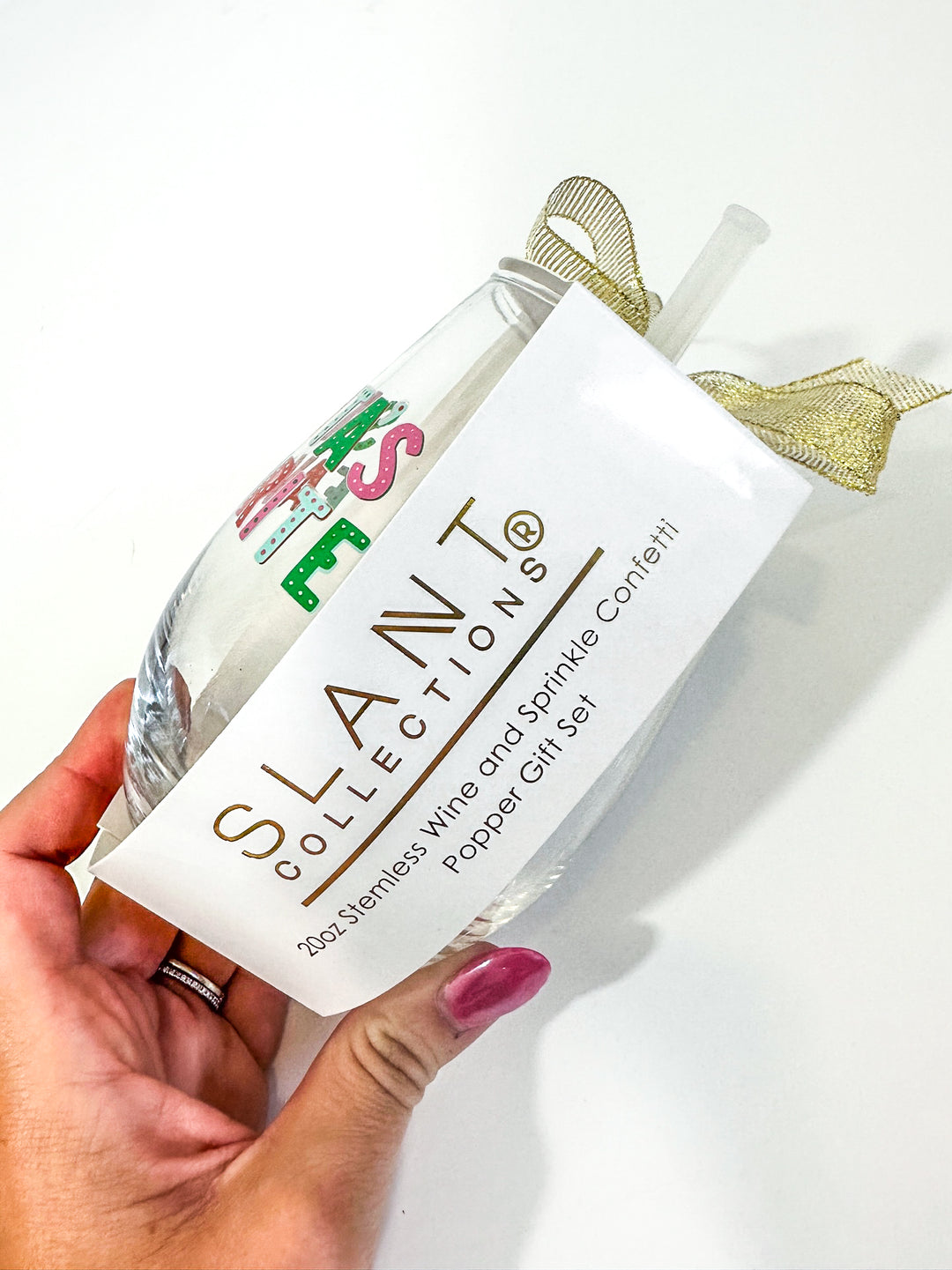 Holiday Wine Glass & Popper Set