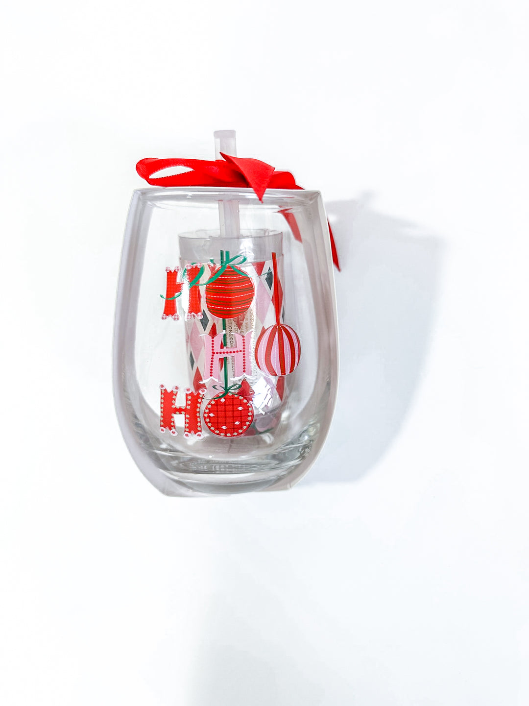 Holiday Wine Glass & Popper Set