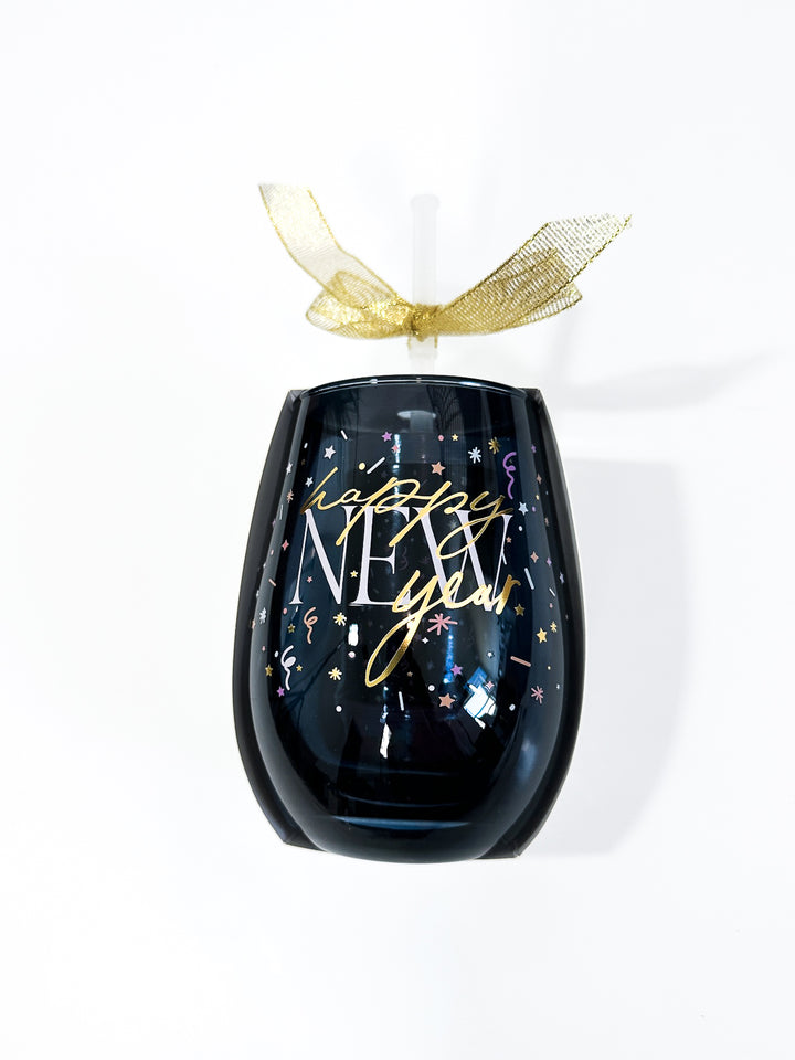 Holiday Wine Glass & Popper Set