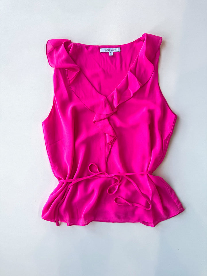 The Refined Ruffle Tie Blouse