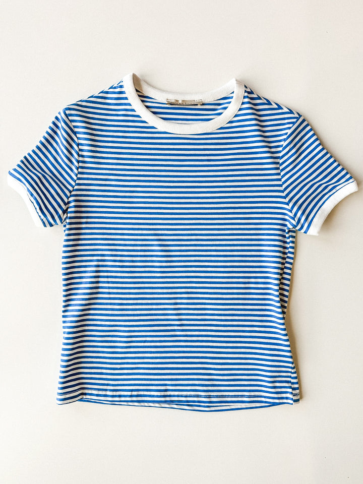 Simply Striped Crop Tee