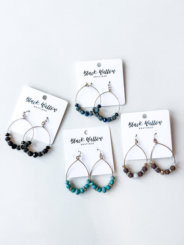Easy To Impress Stone Circle Earring