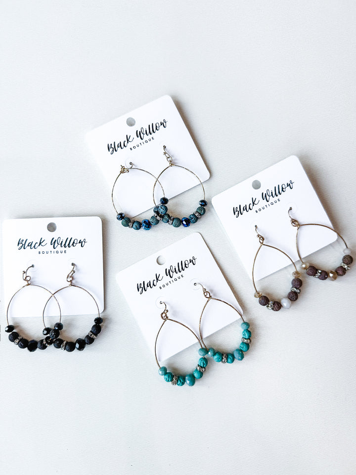 Easy To Impress Stone Circle Earring