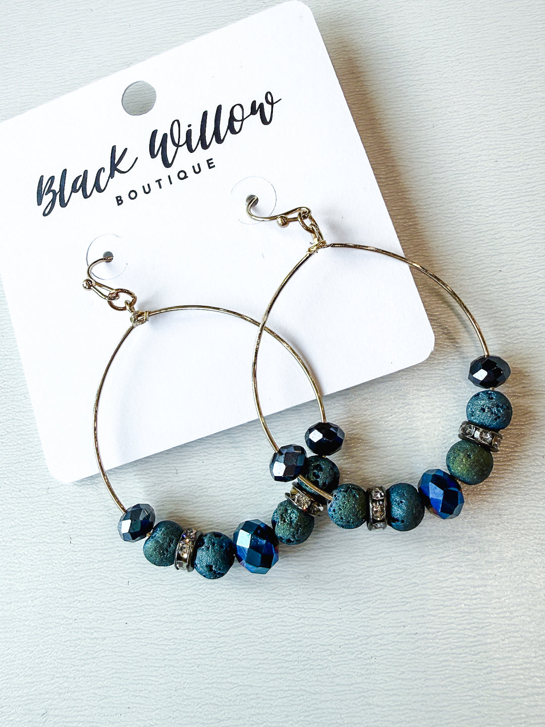 Easy To Impress Stone Circle Earring