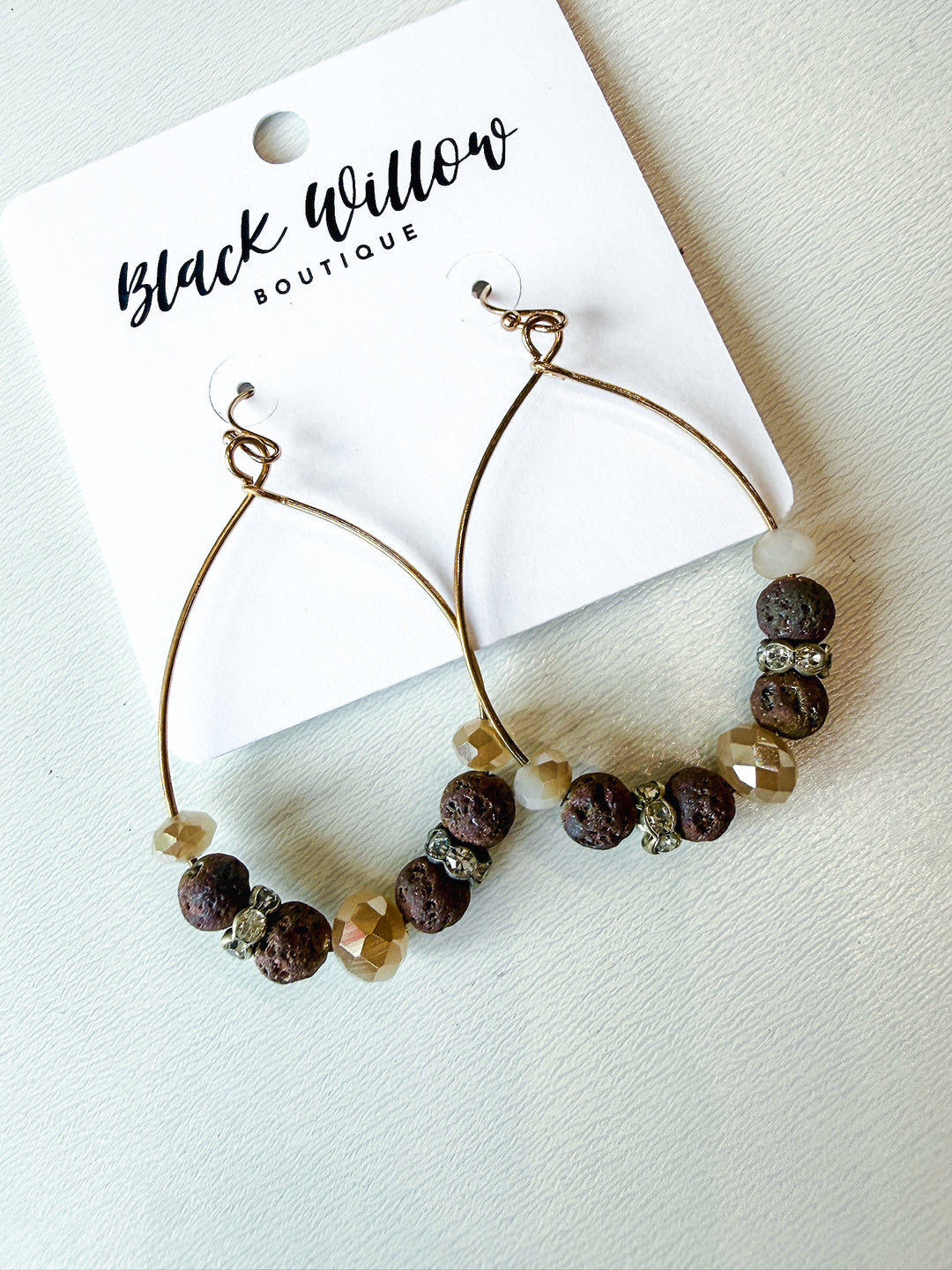 Easy To Impress Stone Circle Earring