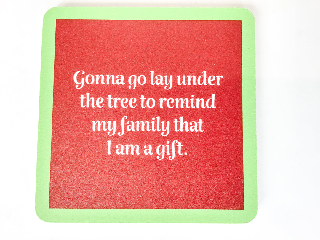 Holiday Drinks on Me Coaster