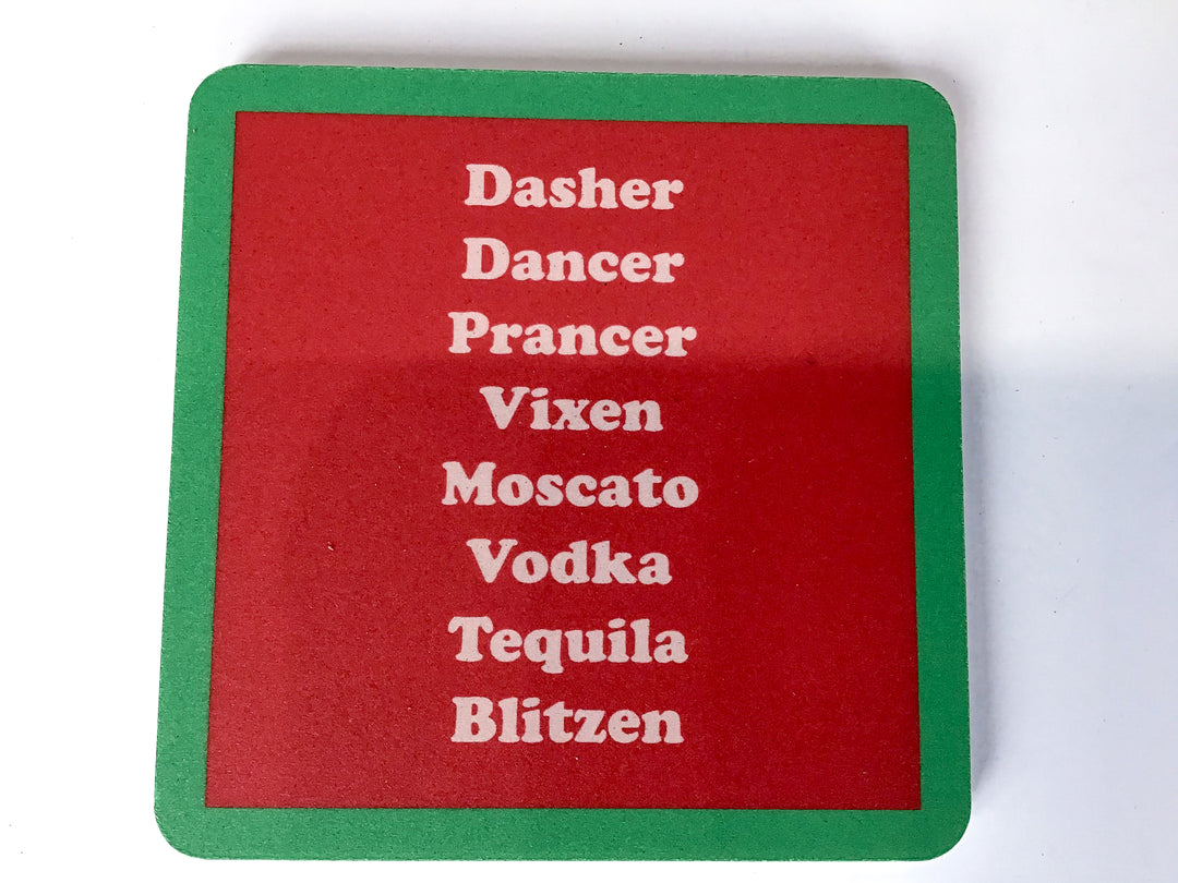 Holiday Drinks on Me Coaster