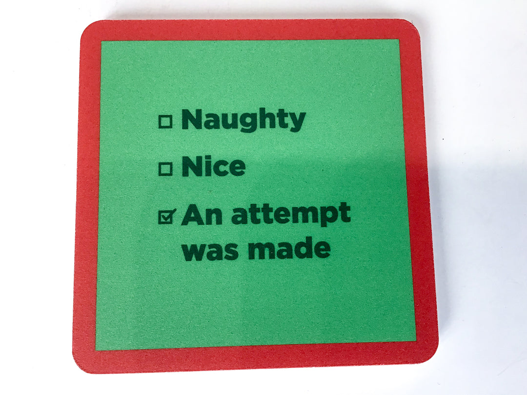 Holiday Drinks on Me Coaster
