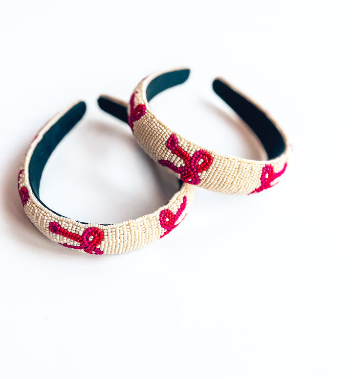 Stevie Bow Beaded Headband