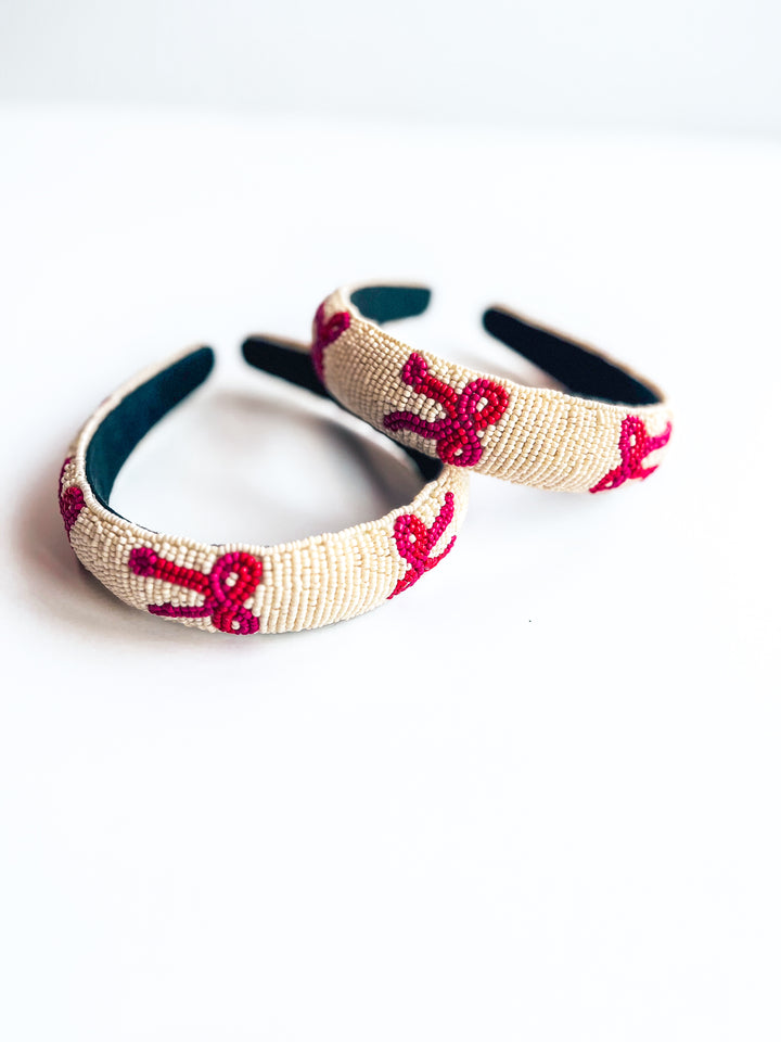Stevie Bow Beaded Headband