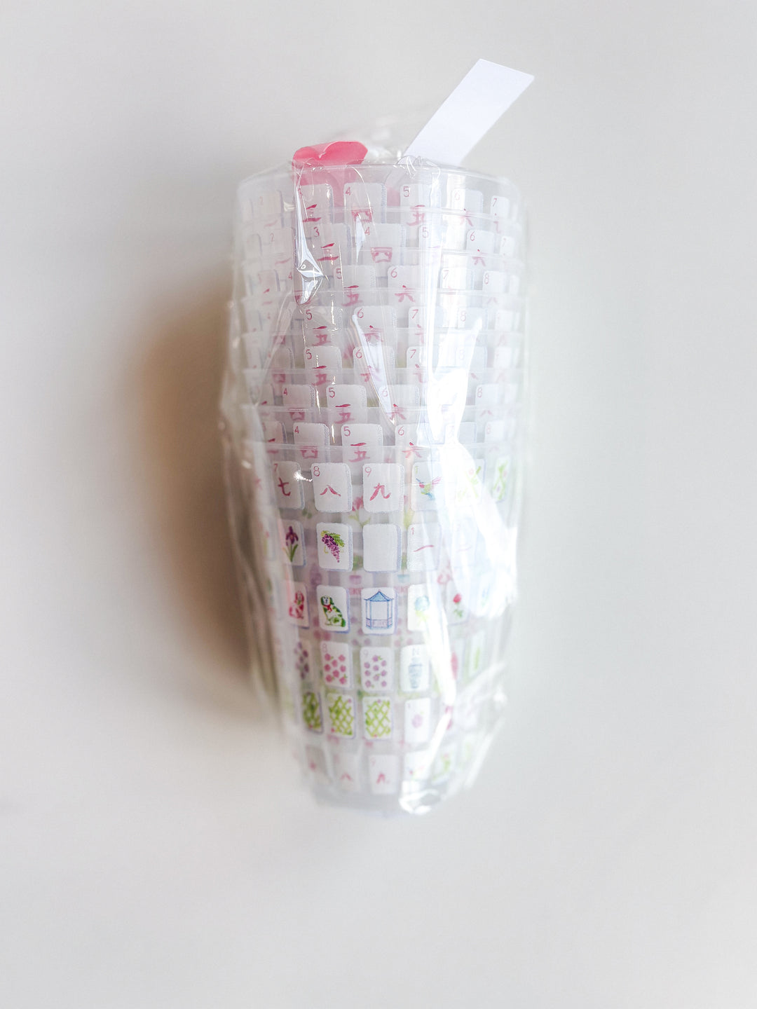 Multicolor Mahjong Tile Frosted Cups