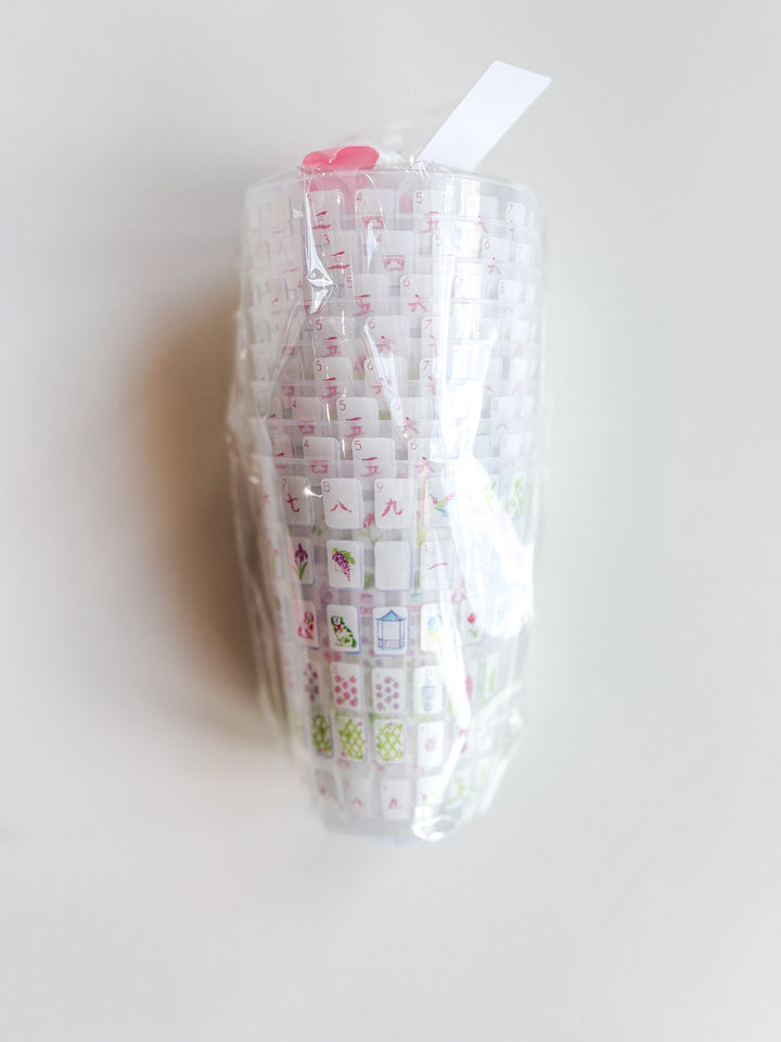 Multicolor Mahjong Tile Frosted Cups