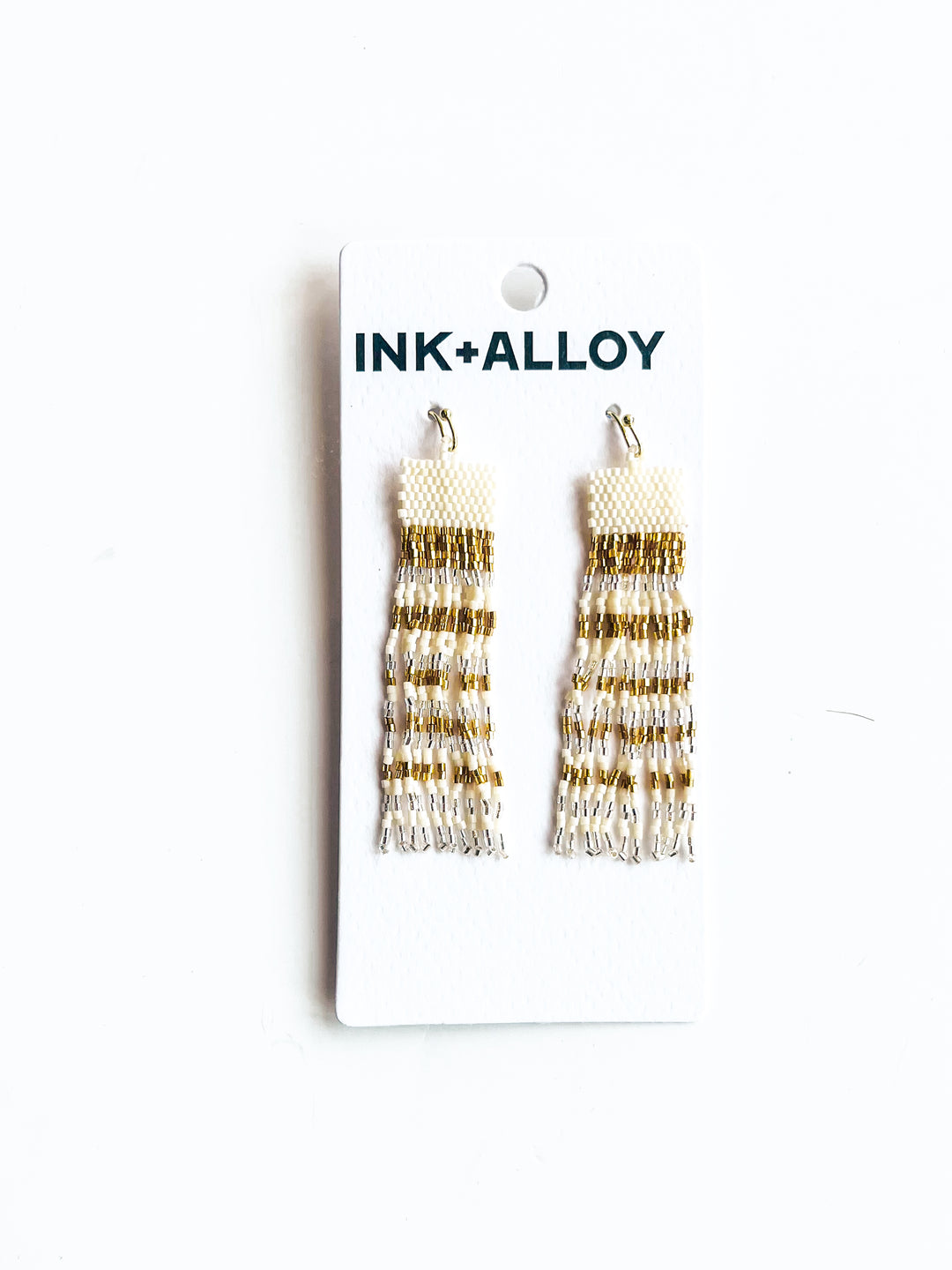Billie Mixed Stripe Bead Fringe Earring