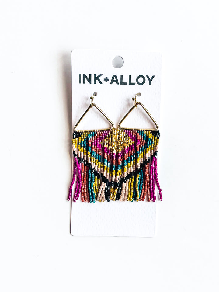 Paige Ascending Blocks Beaded Earring