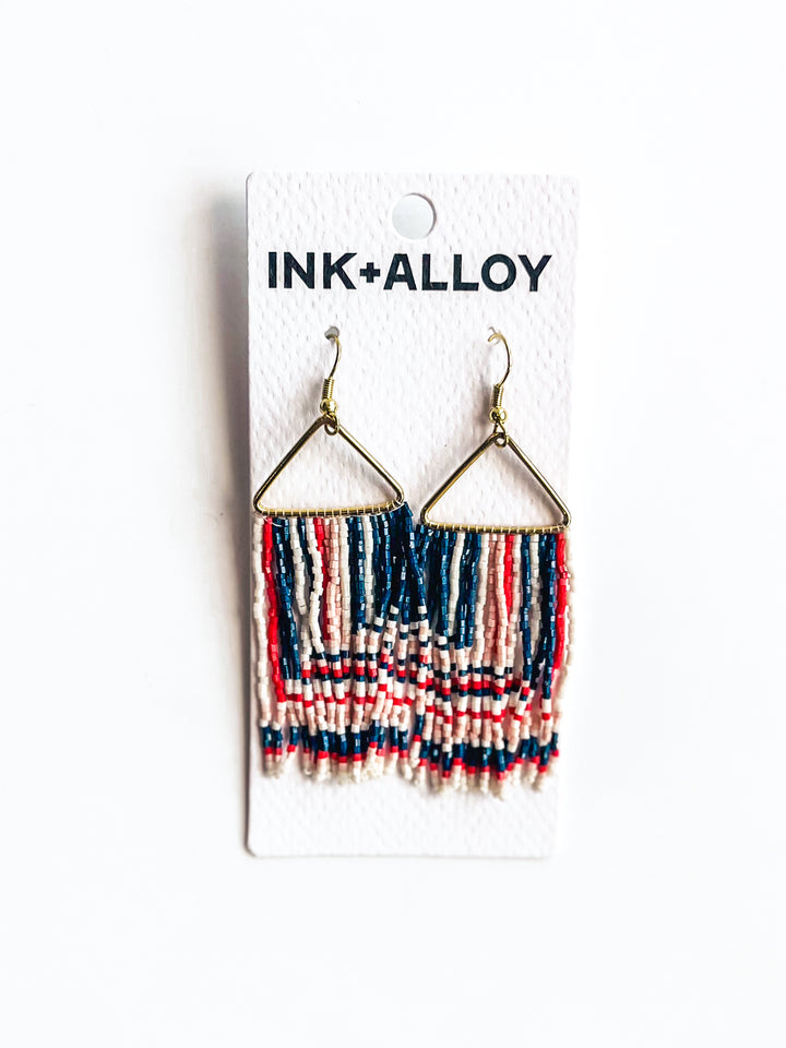 Paige Ascending Blocks Beaded Earring