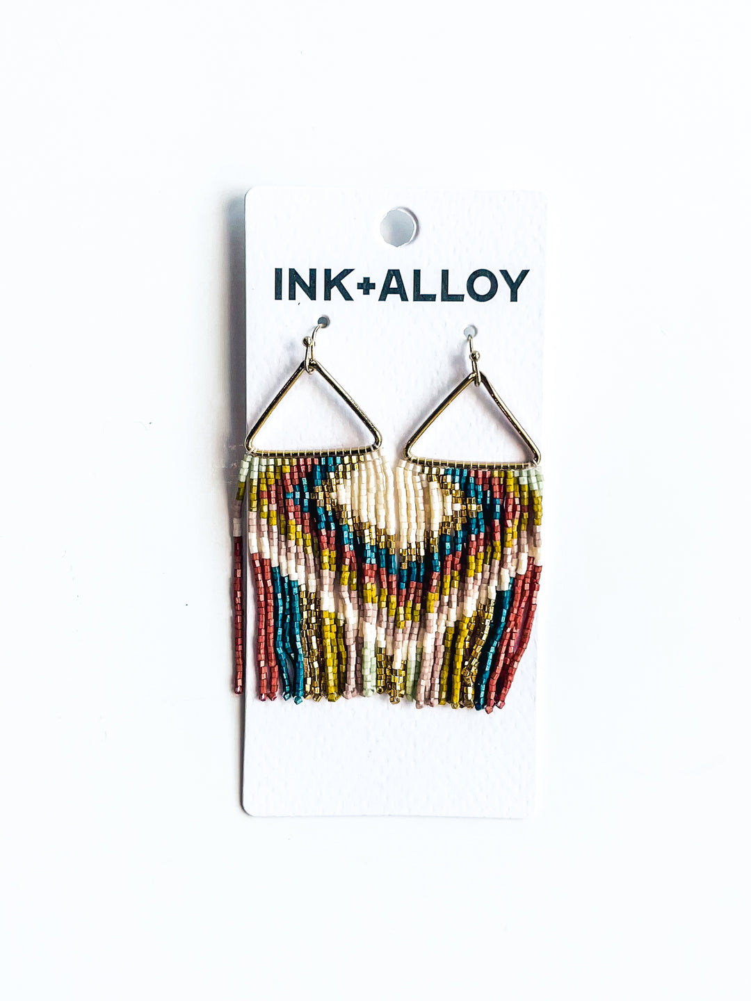 Paige Ascending Blocks Beaded Earring