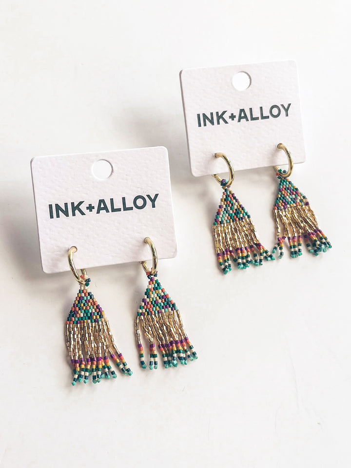Leta Mini Hoop Confetti Fringe