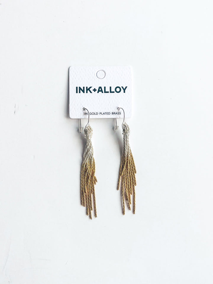 Ivy 18K Mixed Metal Tassel Earring