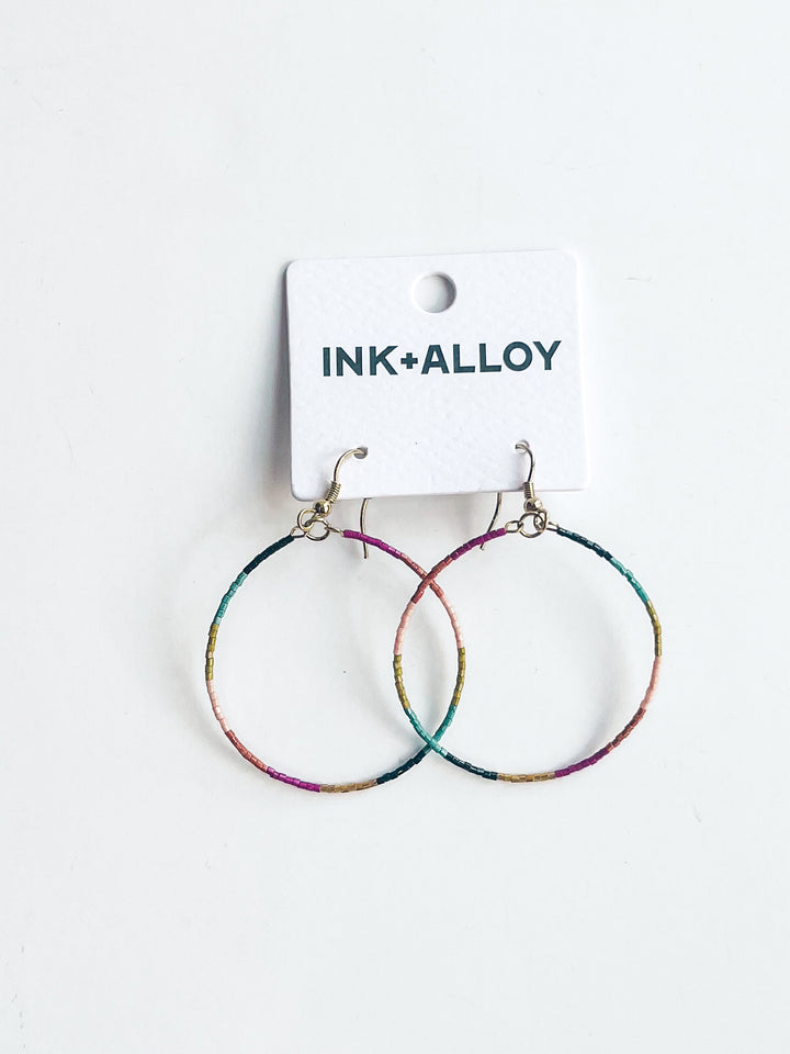 Kelly Color Block Circle Earring