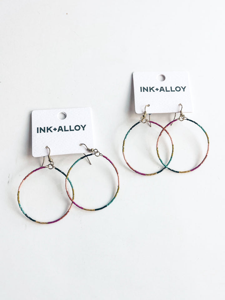 Kelly Color Block Circle Earring