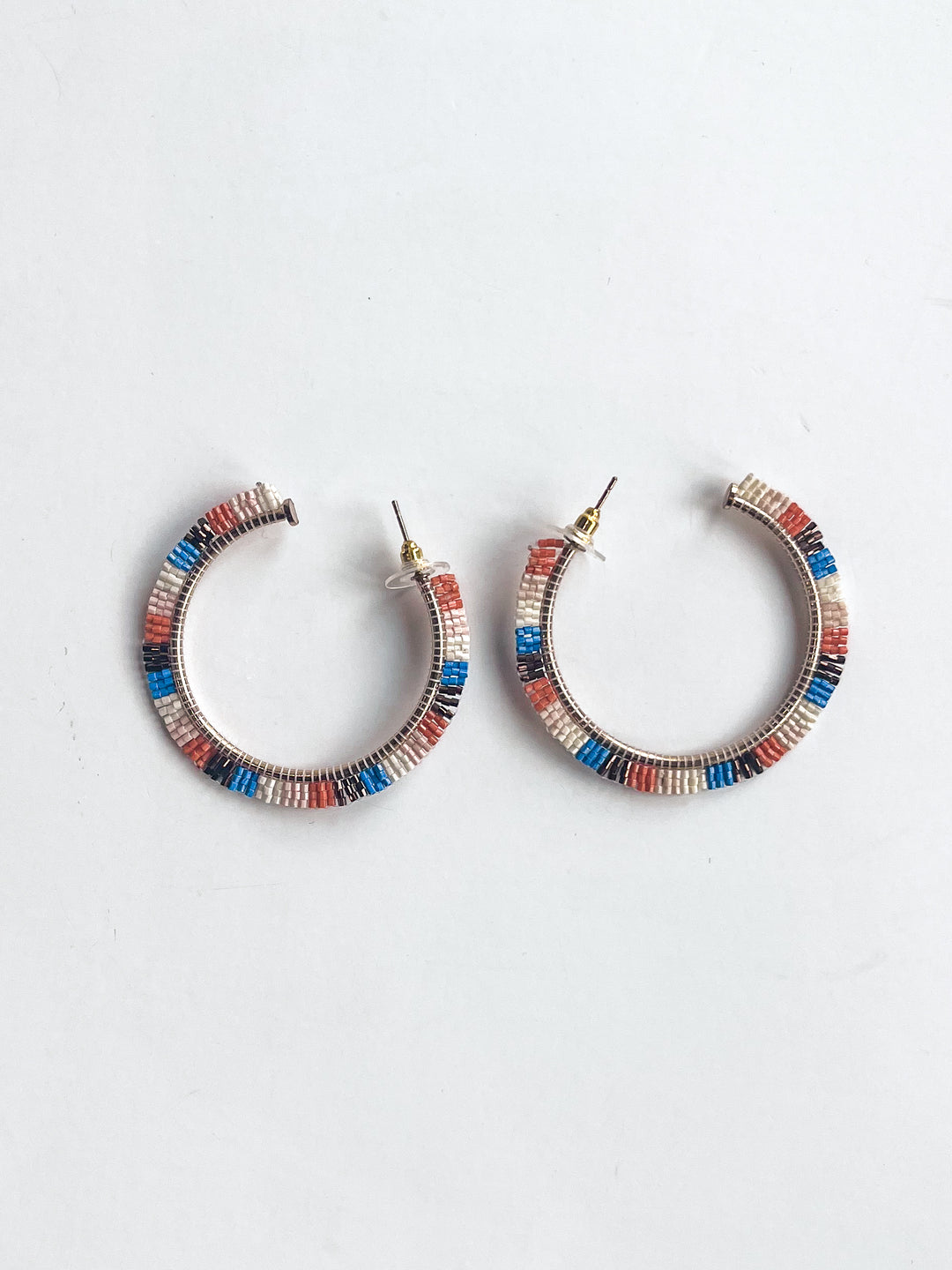 Nora Beaded Hoop Earring - Ink + Alloy
