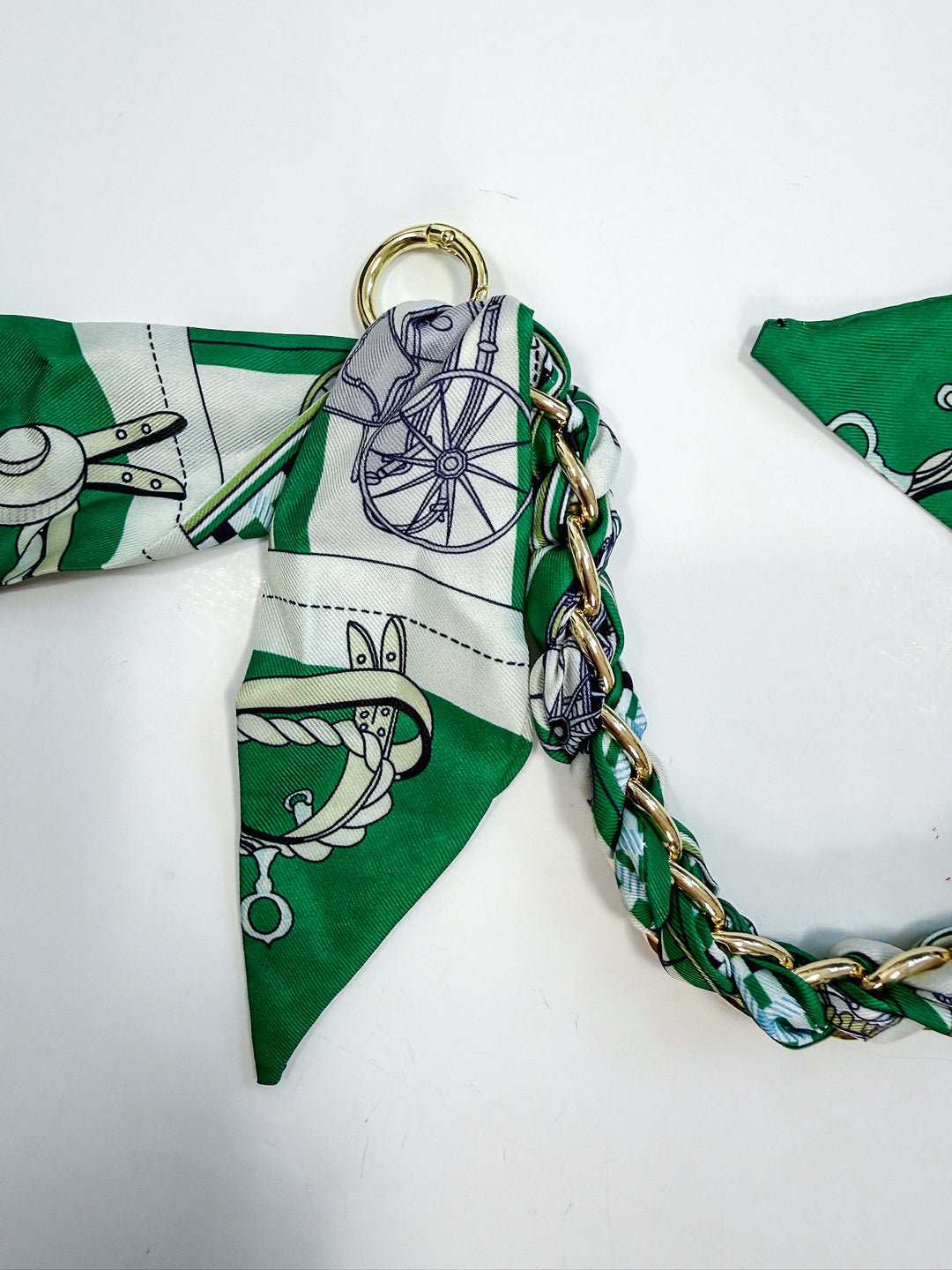 Braided Scarf Bag Charm with Bow