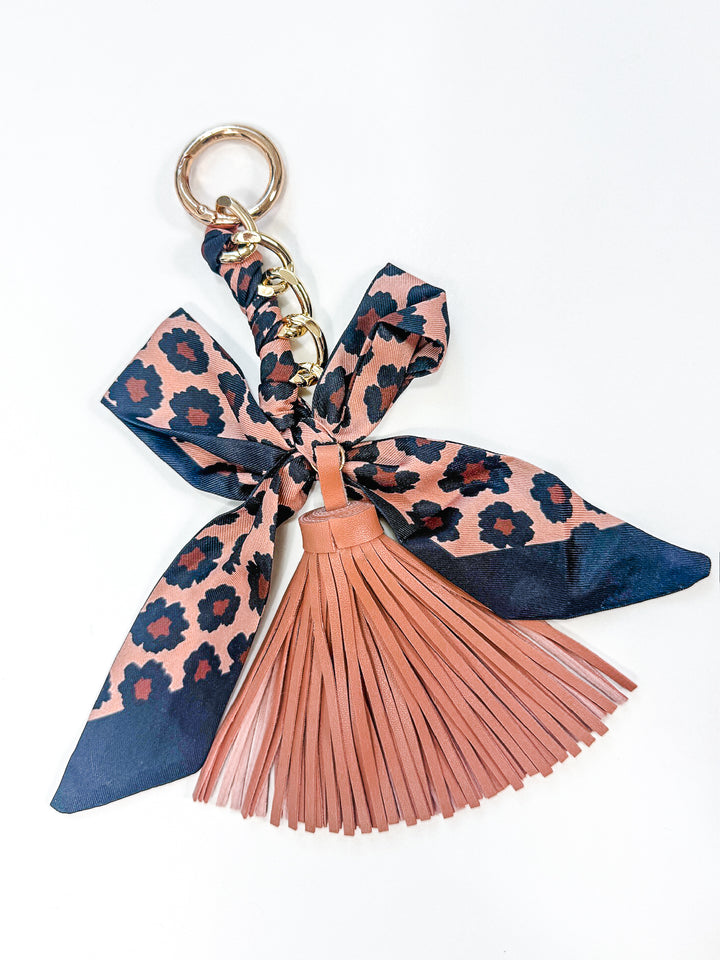 Scarf Keychain Bag Charm with Tassel