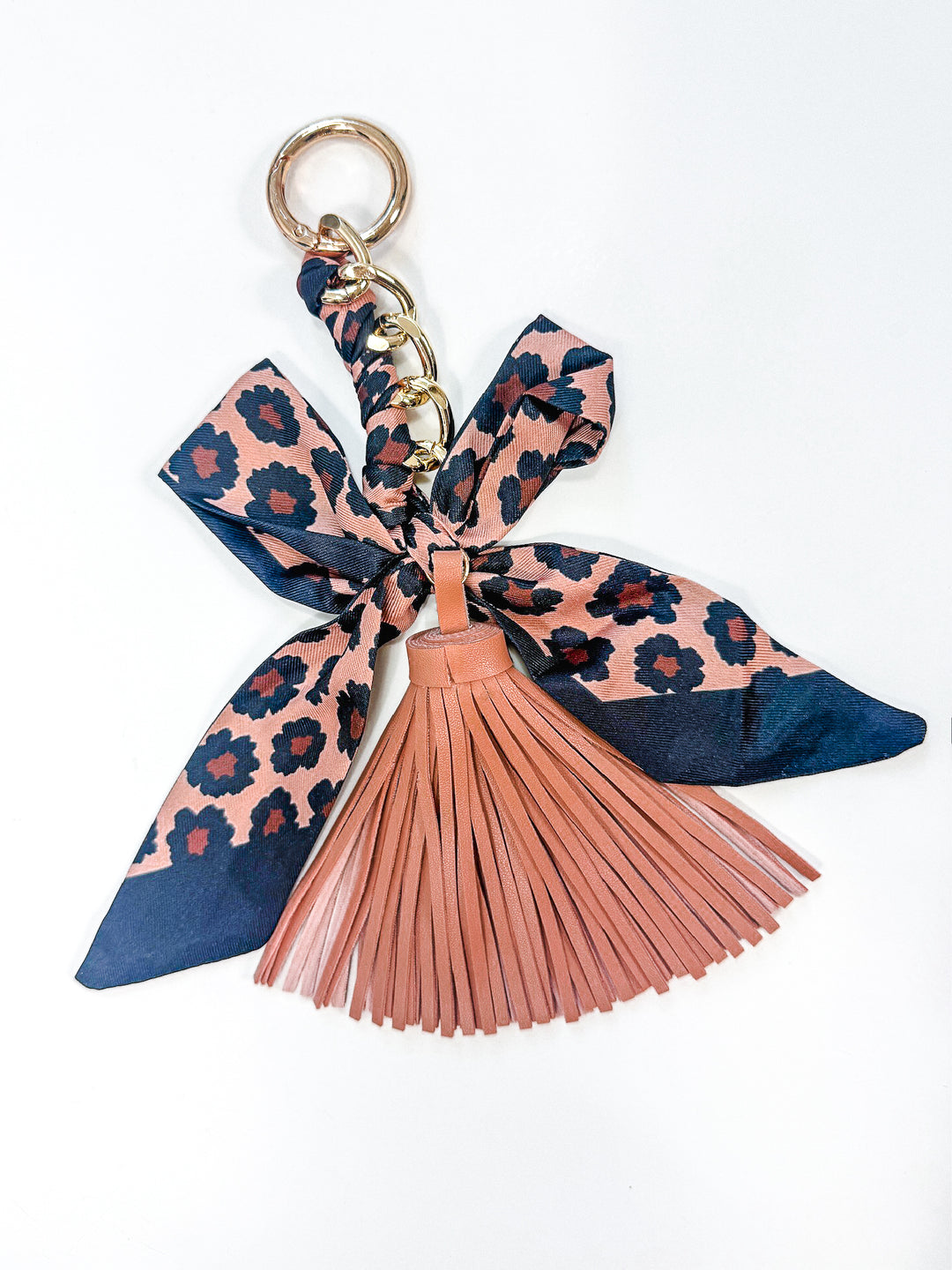 Scarf Keychain Bag Charm with Tassel