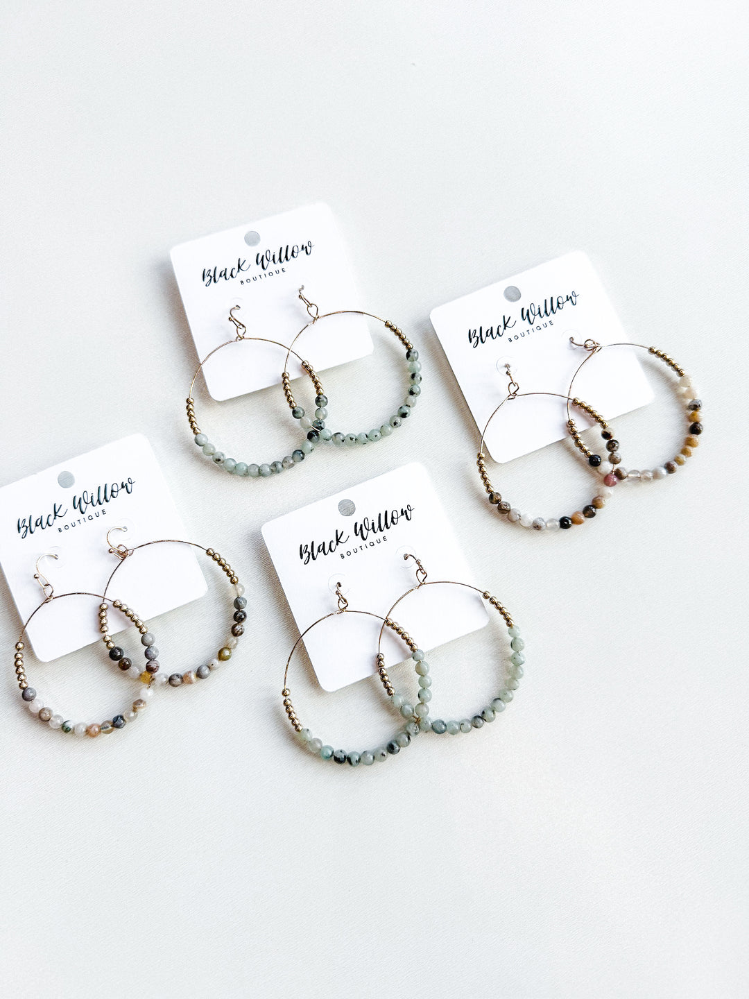 Seeing Circles Stone Bead Earring