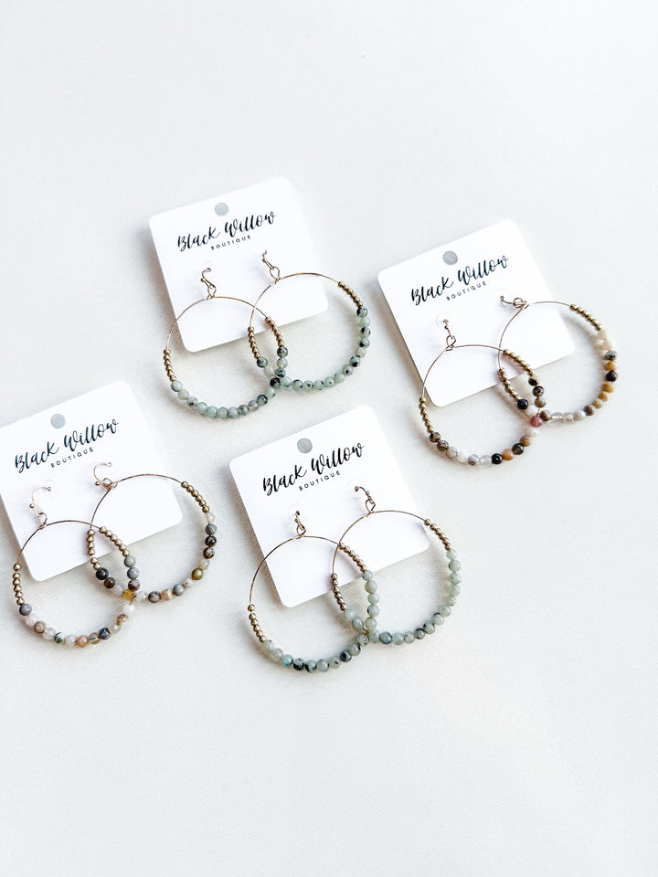 Seeing Circles Stone Bead Earring