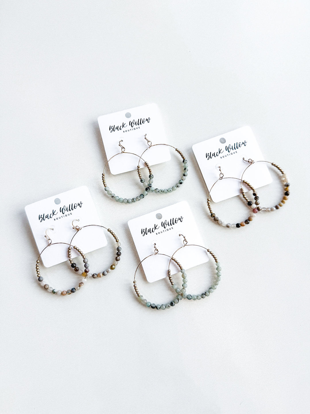 Seeing Circles Stone Bead Earring