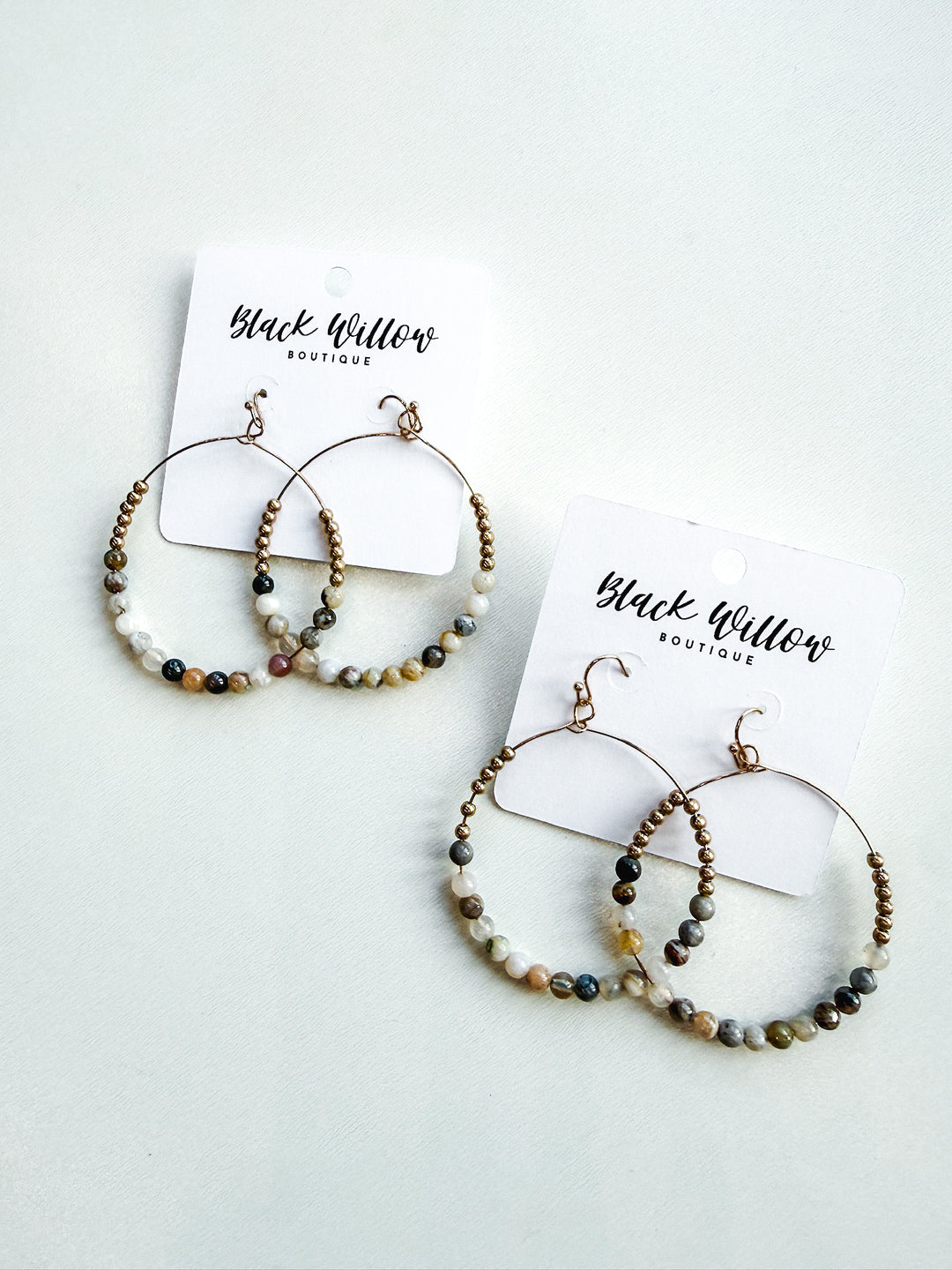 Seeing Circles Stone Bead Earring