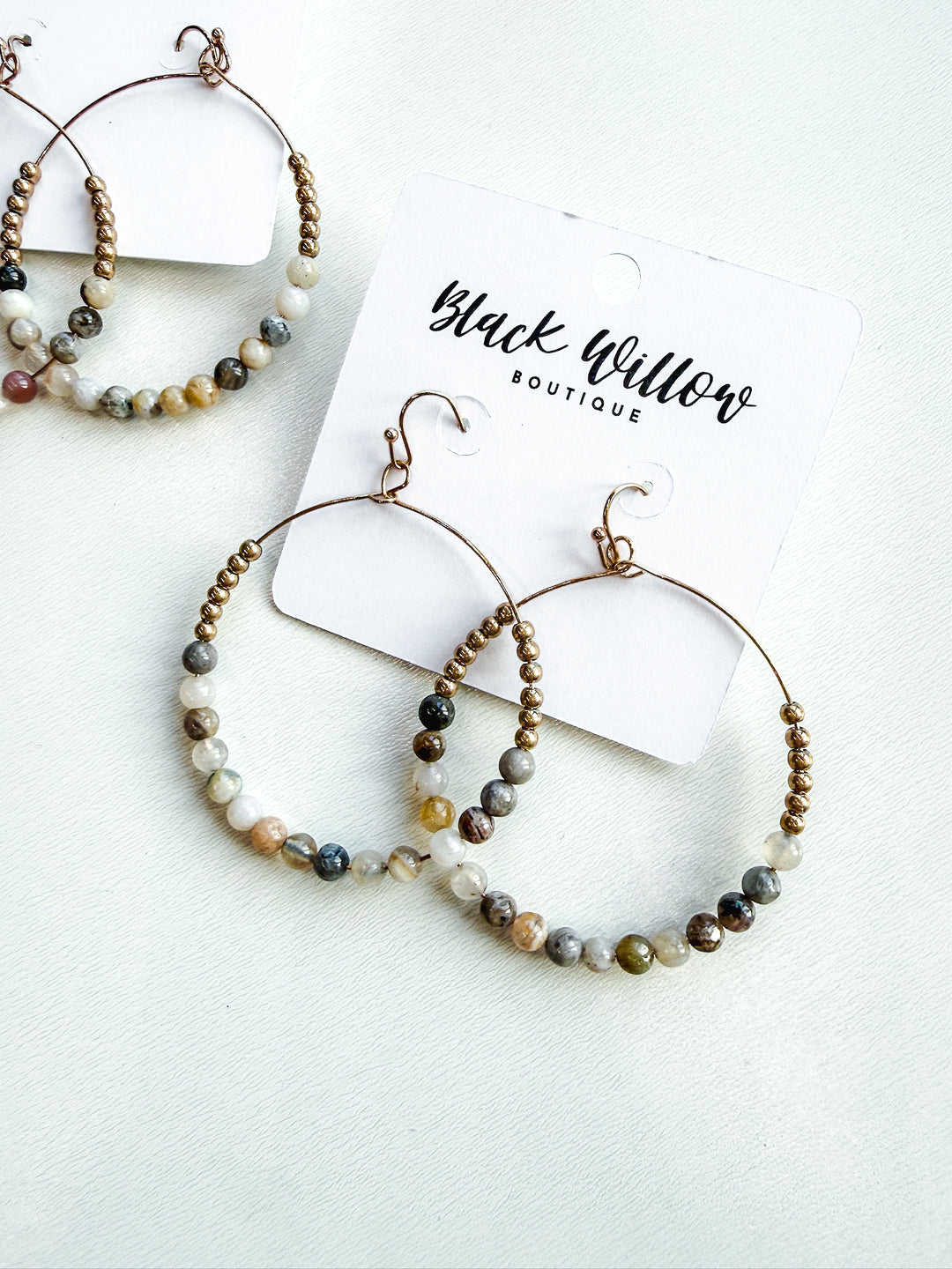 Seeing Circles Stone Bead Earring