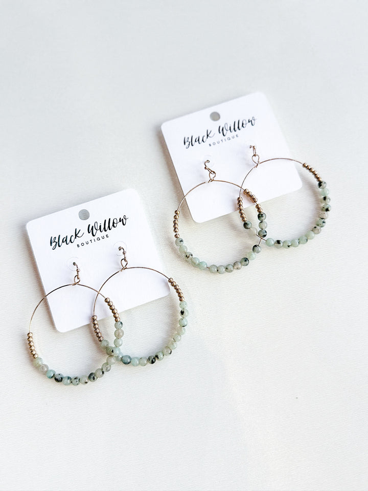 Seeing Circles Stone Bead Earring