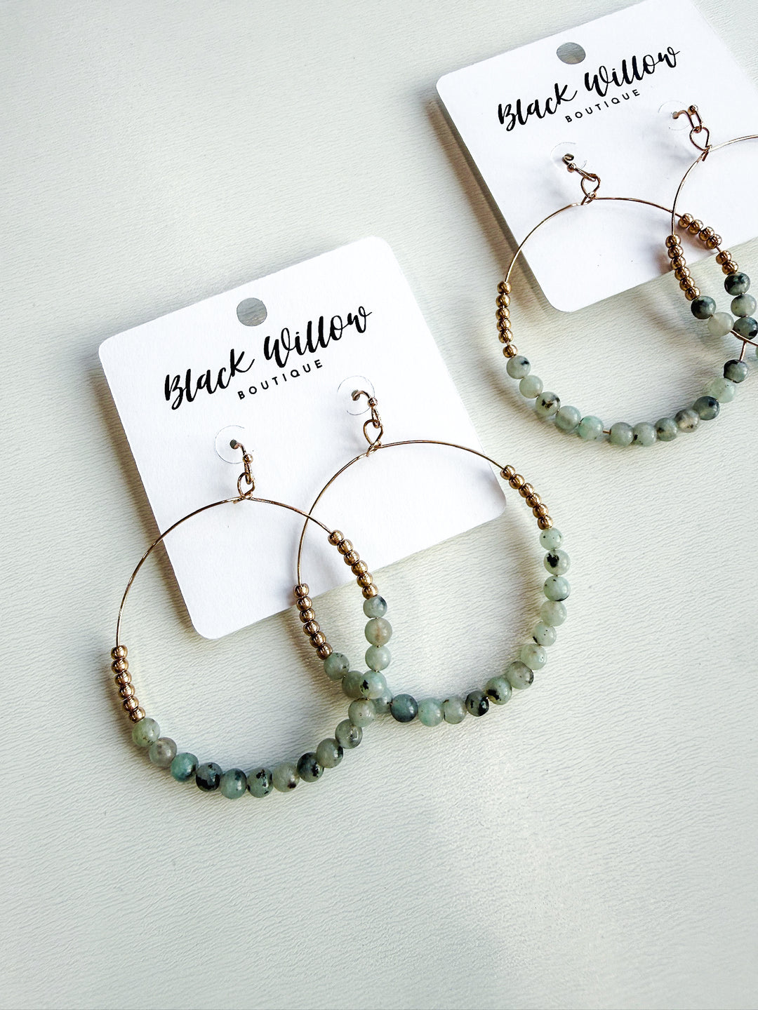 Seeing Circles Stone Bead Earring
