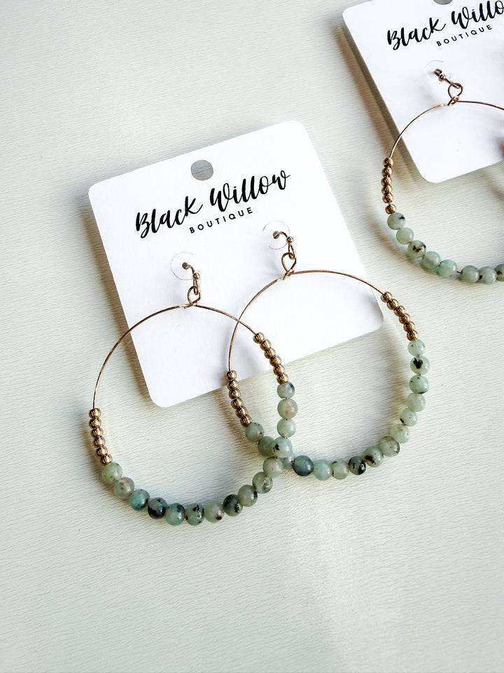 Seeing Circles Stone Bead Earring
