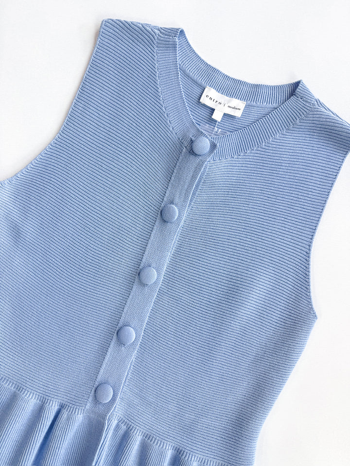 Button Front Peplum Sweater