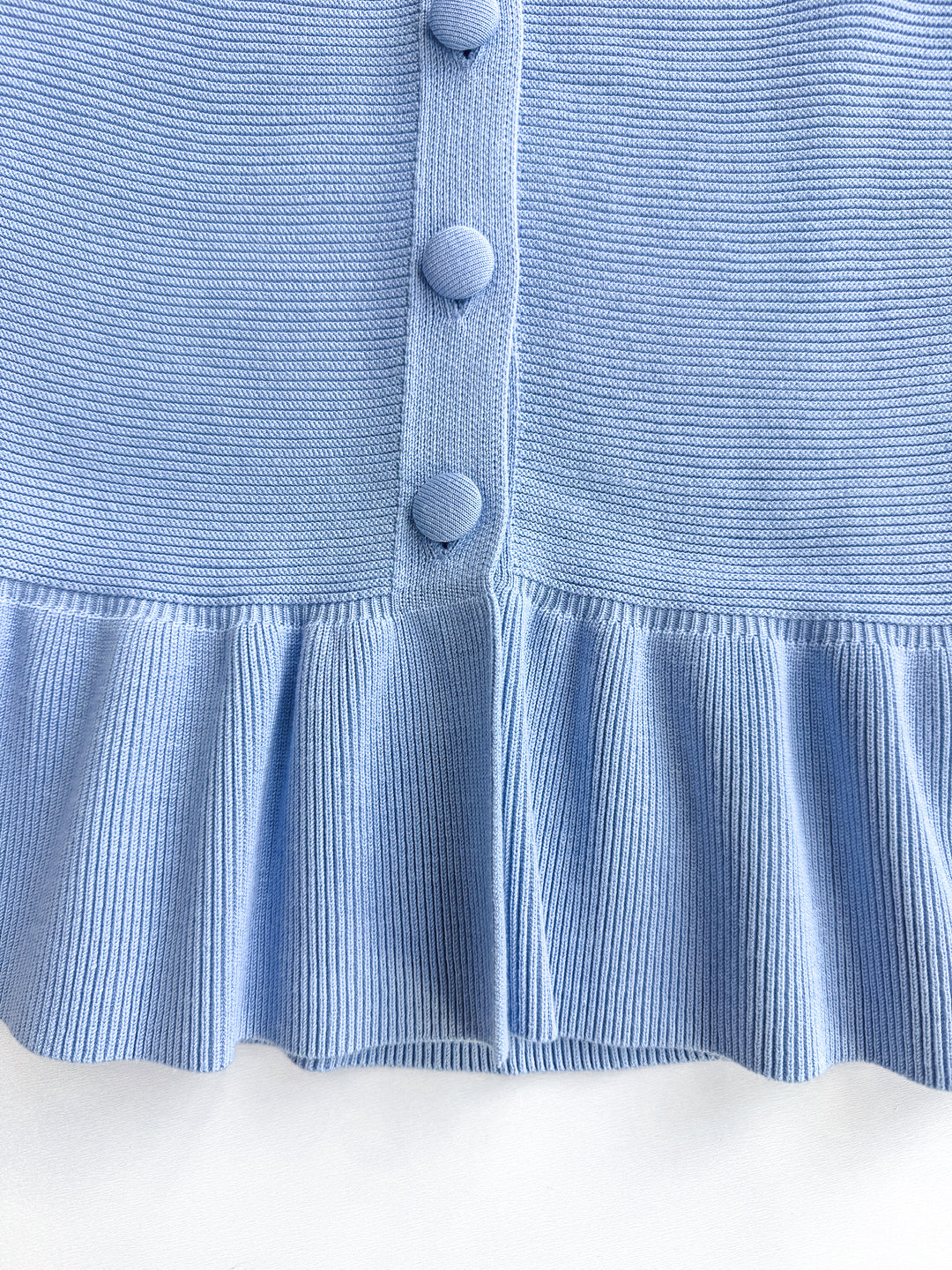 Button Front Peplum Sweater