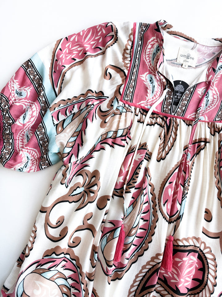 Better with Boots Paisley Dress with Tassels