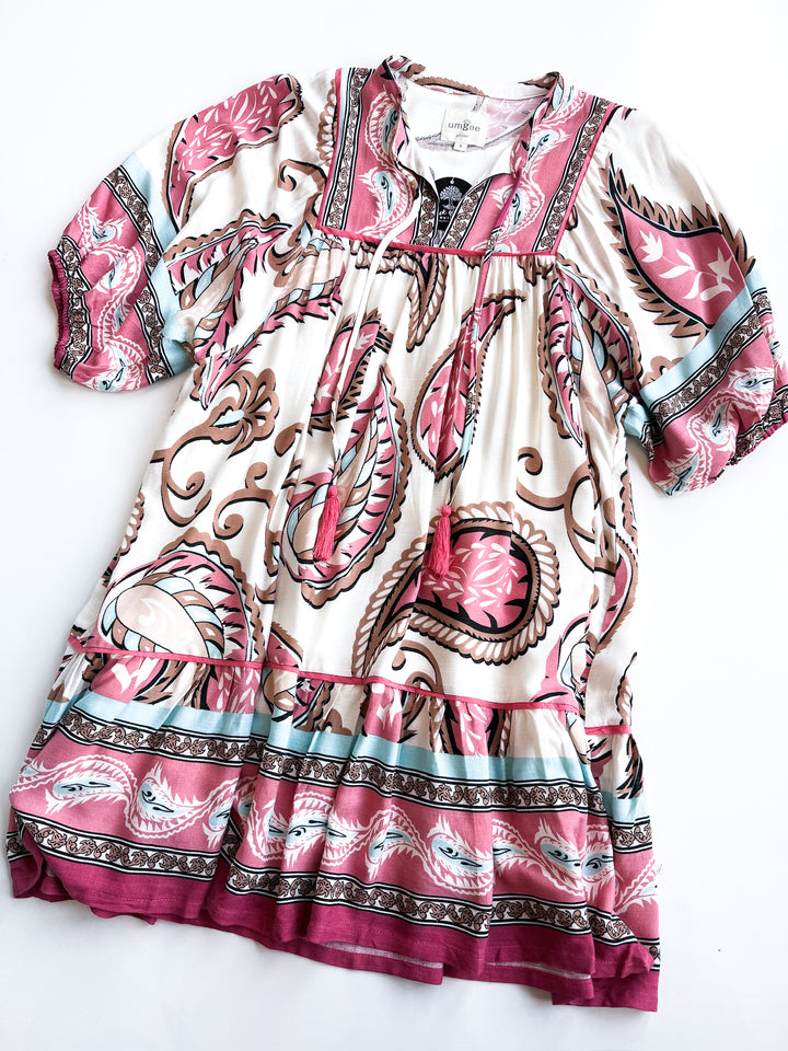 Better with Boots Paisley Dress with Tassels