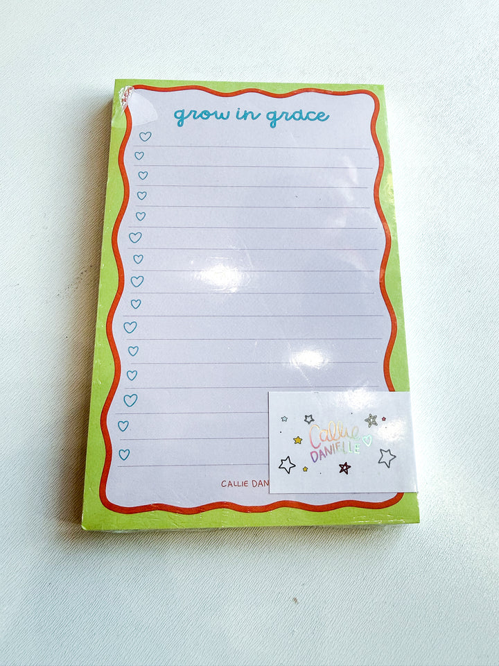 Grow in Grace 4x6 Notepad