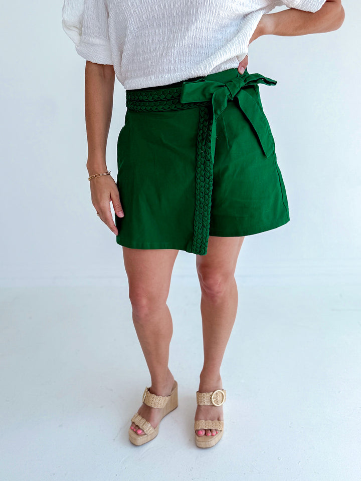 Doubled Braided Bow Skort