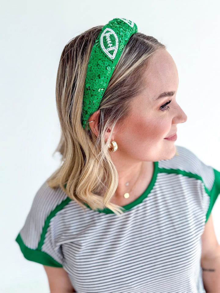 Prosper Green Football Headband